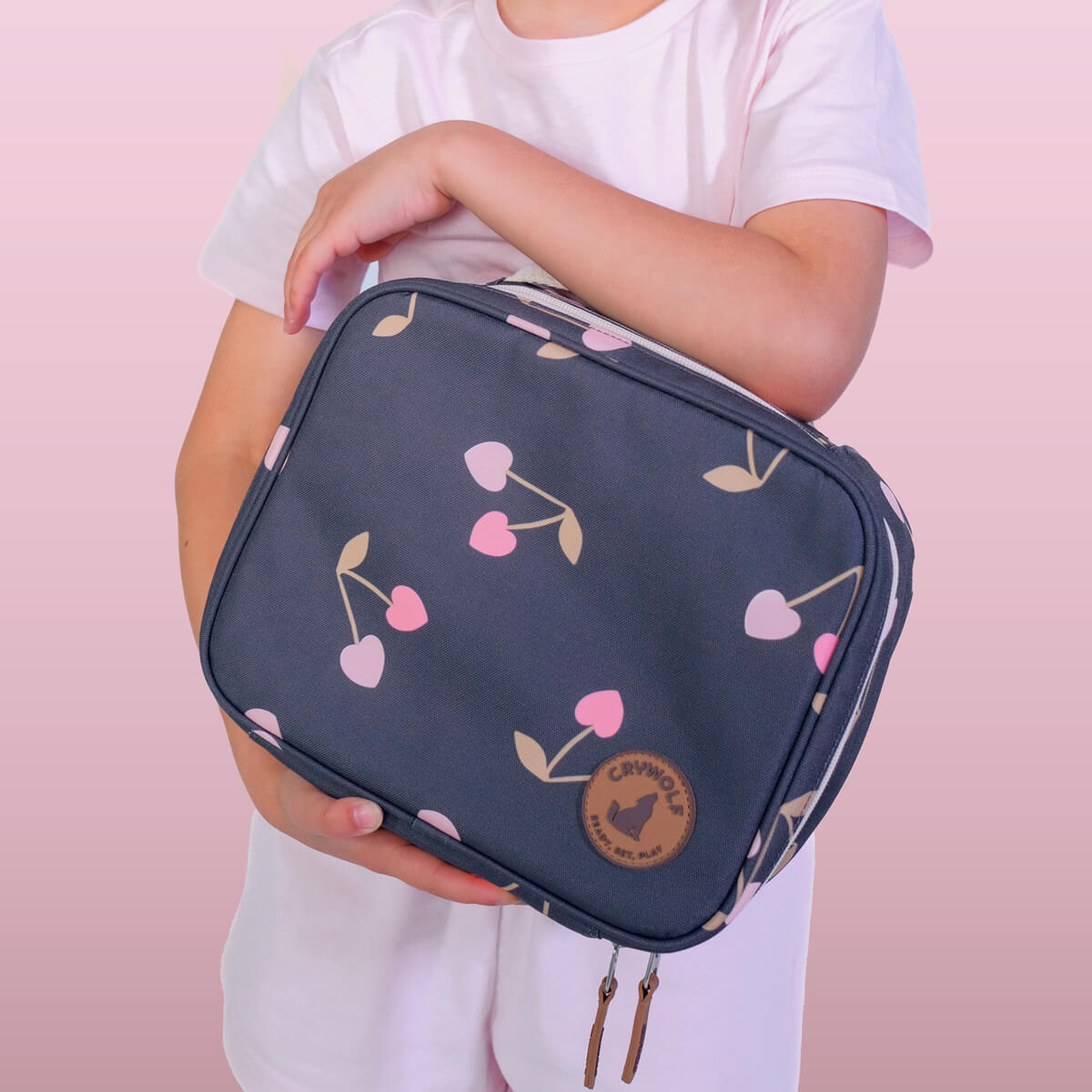 Crywolf Everyday Lunch Bag -  Cherry Hearts