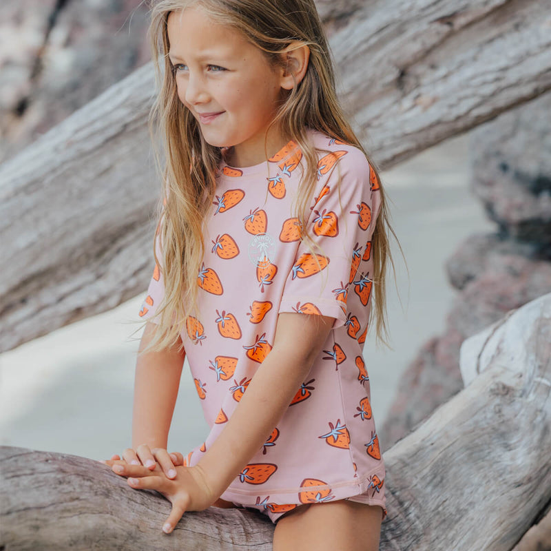 Crywolf Short Sleeve Rash Set - Strawberry Splash
