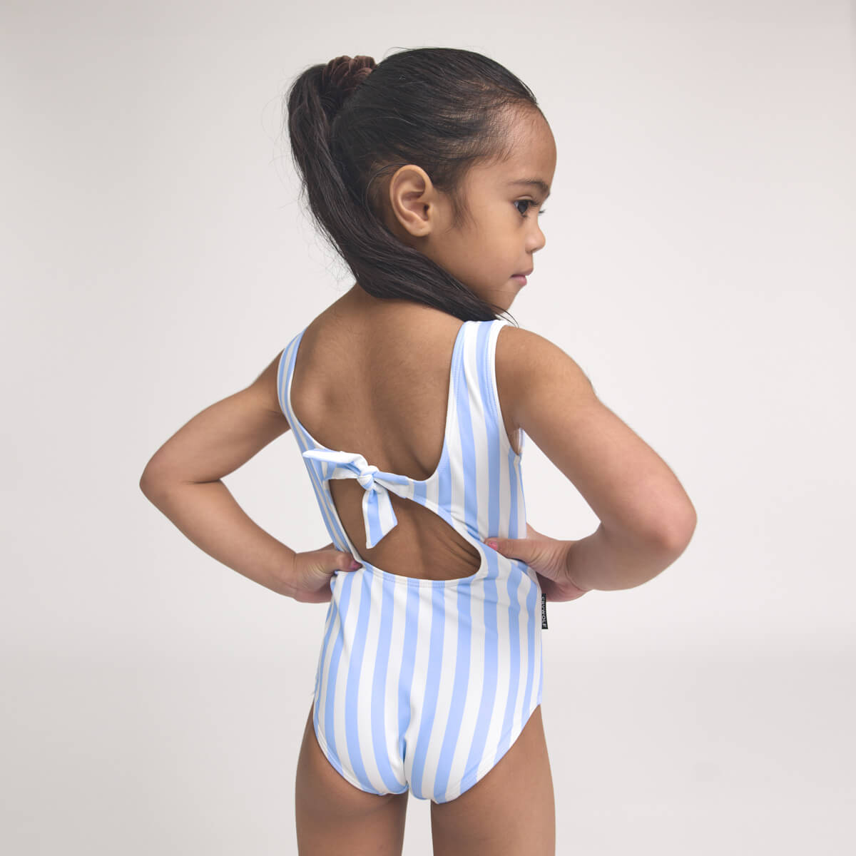 Crywolf Swimsuit - Sky Blue Stripe