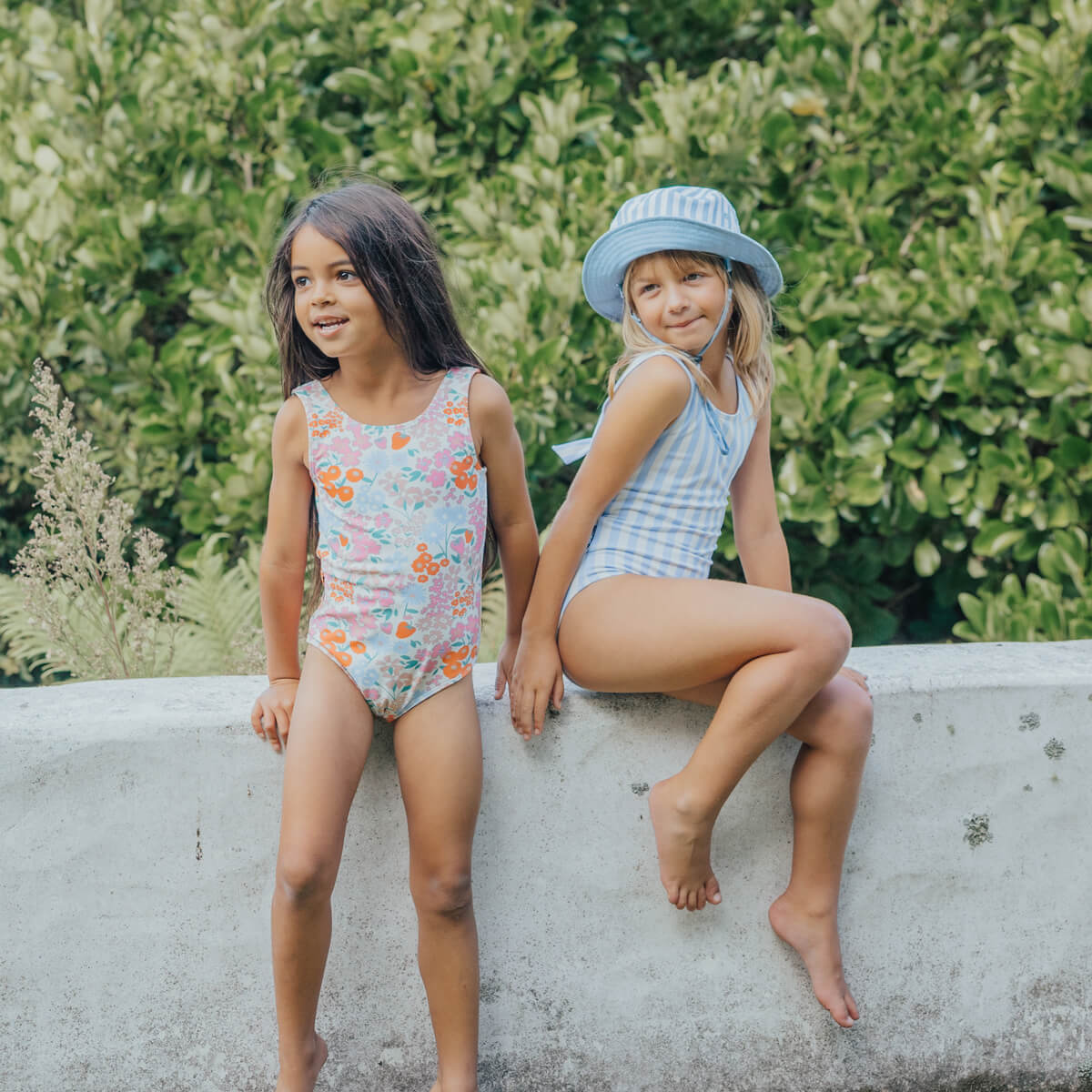 Crywolf Swimsuit - Sky Blue Stripe