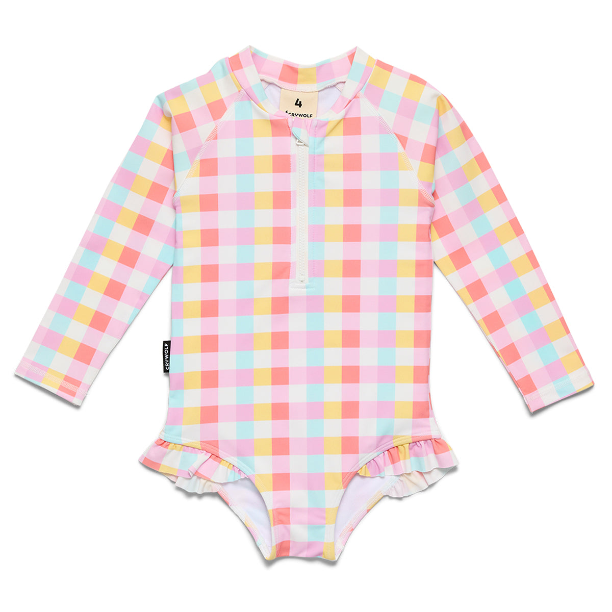 Long Sleeve Swimsuit - Pop Gingham