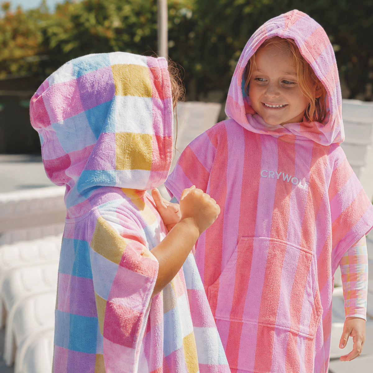 Hooded Towel- Pop Gingham