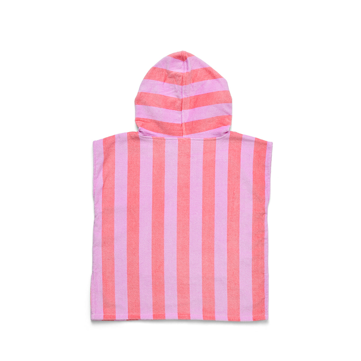 Hooded Towel- Flamingo Stripe