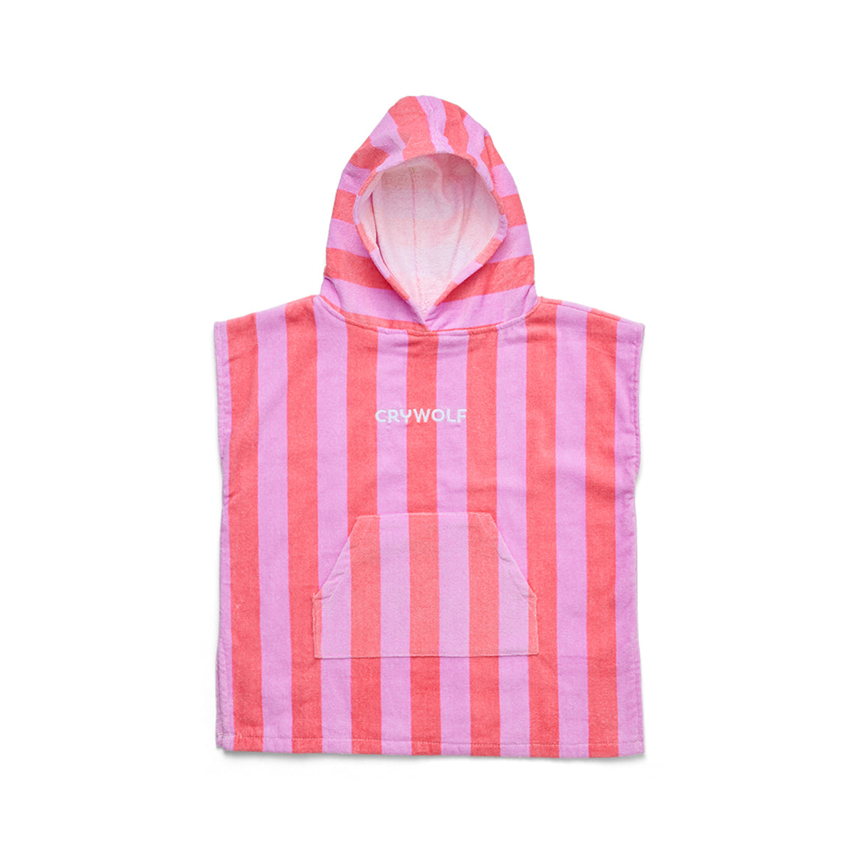 Hooded Towel- Flamingo Stripe