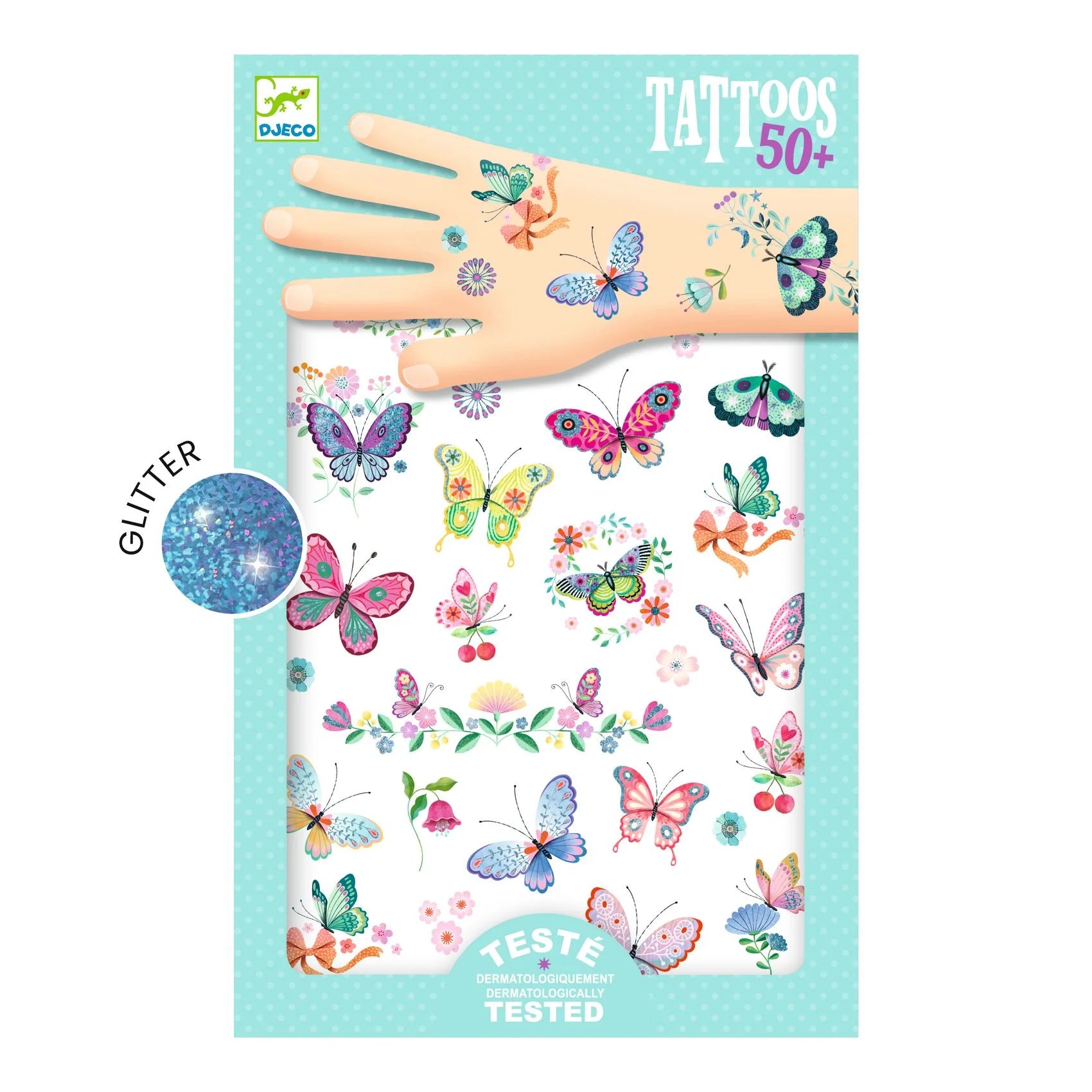 Djeco Tattoos - Glitter Dream Butterflies