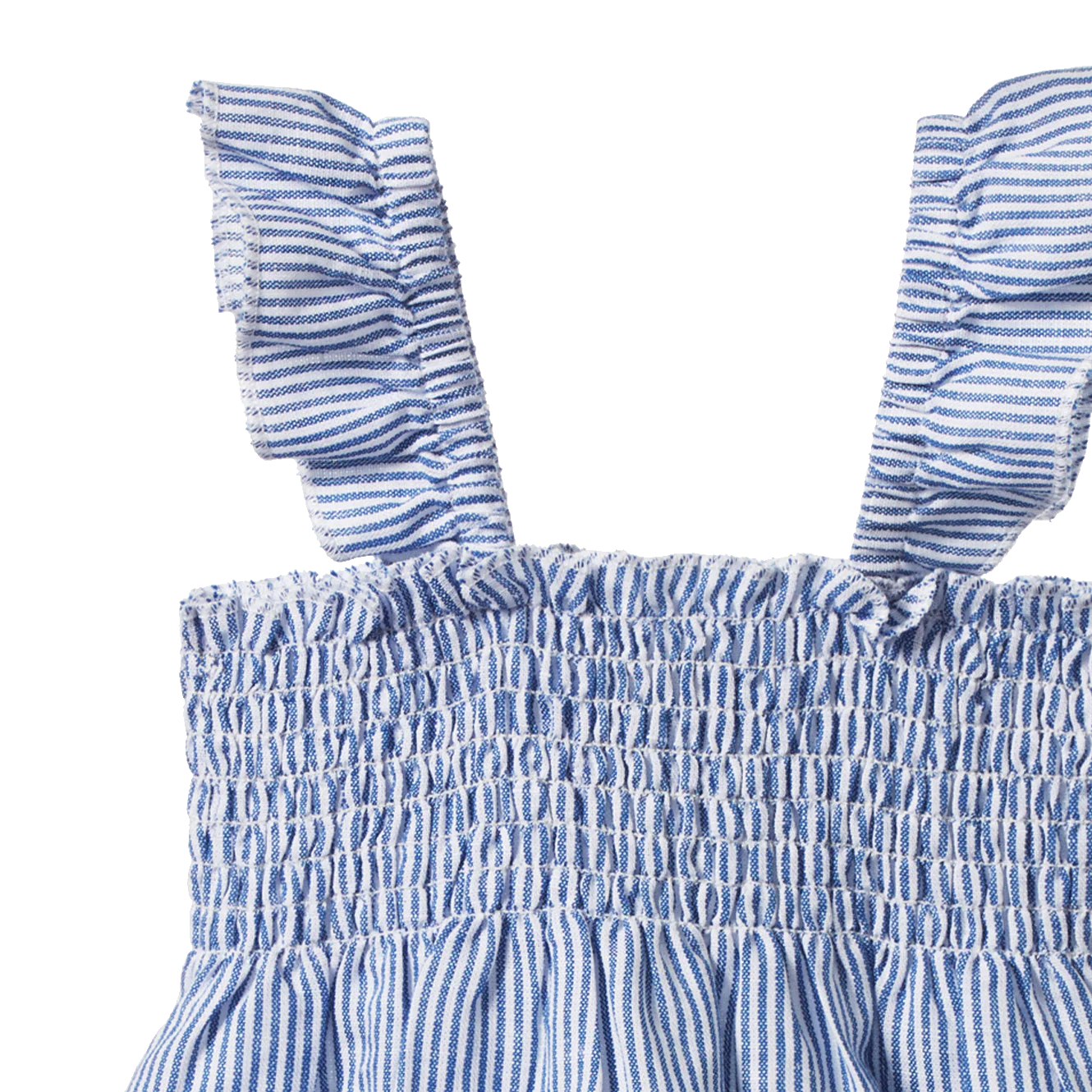 Nature Baby Gala Dress - Linen Blue Stripe