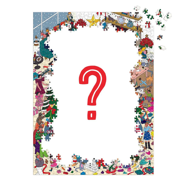Galison 1000 Piece Surprise Puzzle - Merry in the Making