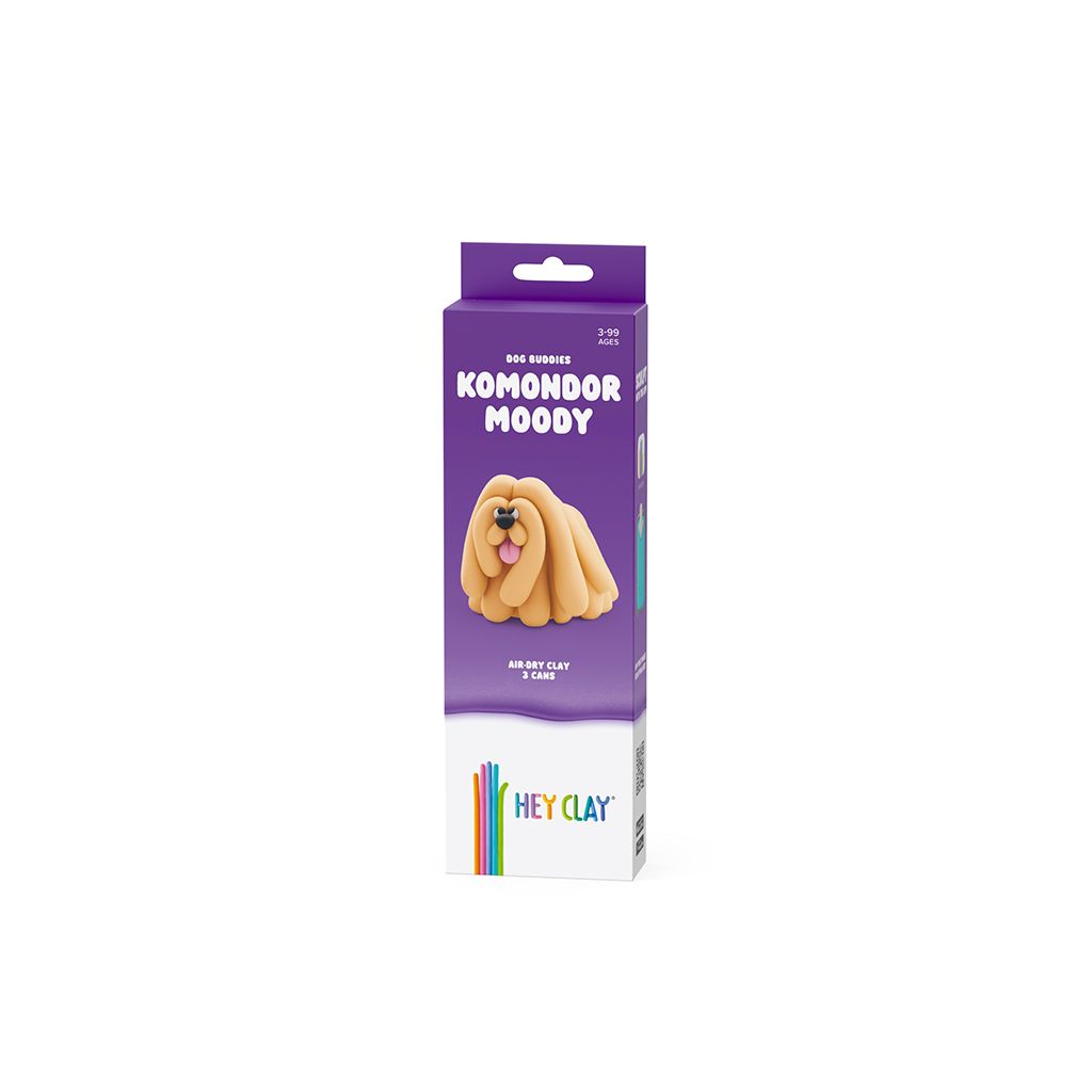 Hey Clay Single Pack - Dog Story, Komondor Moody