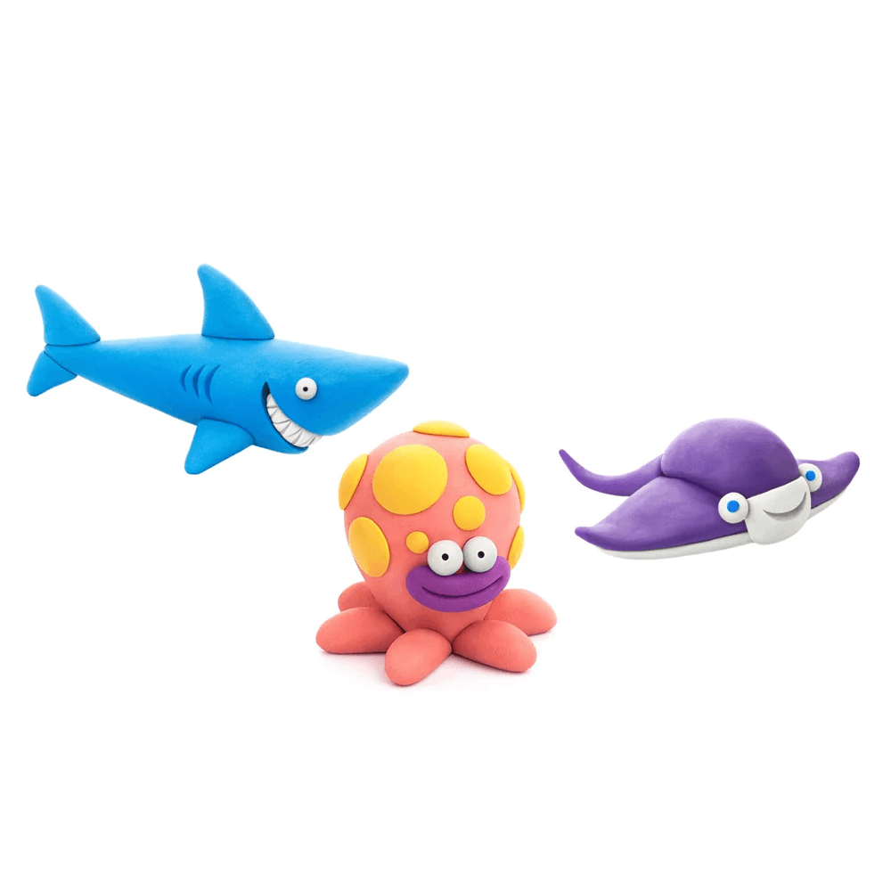 Hey Clay Ocean Medium Pack - Shark, Octopus, Stingray
