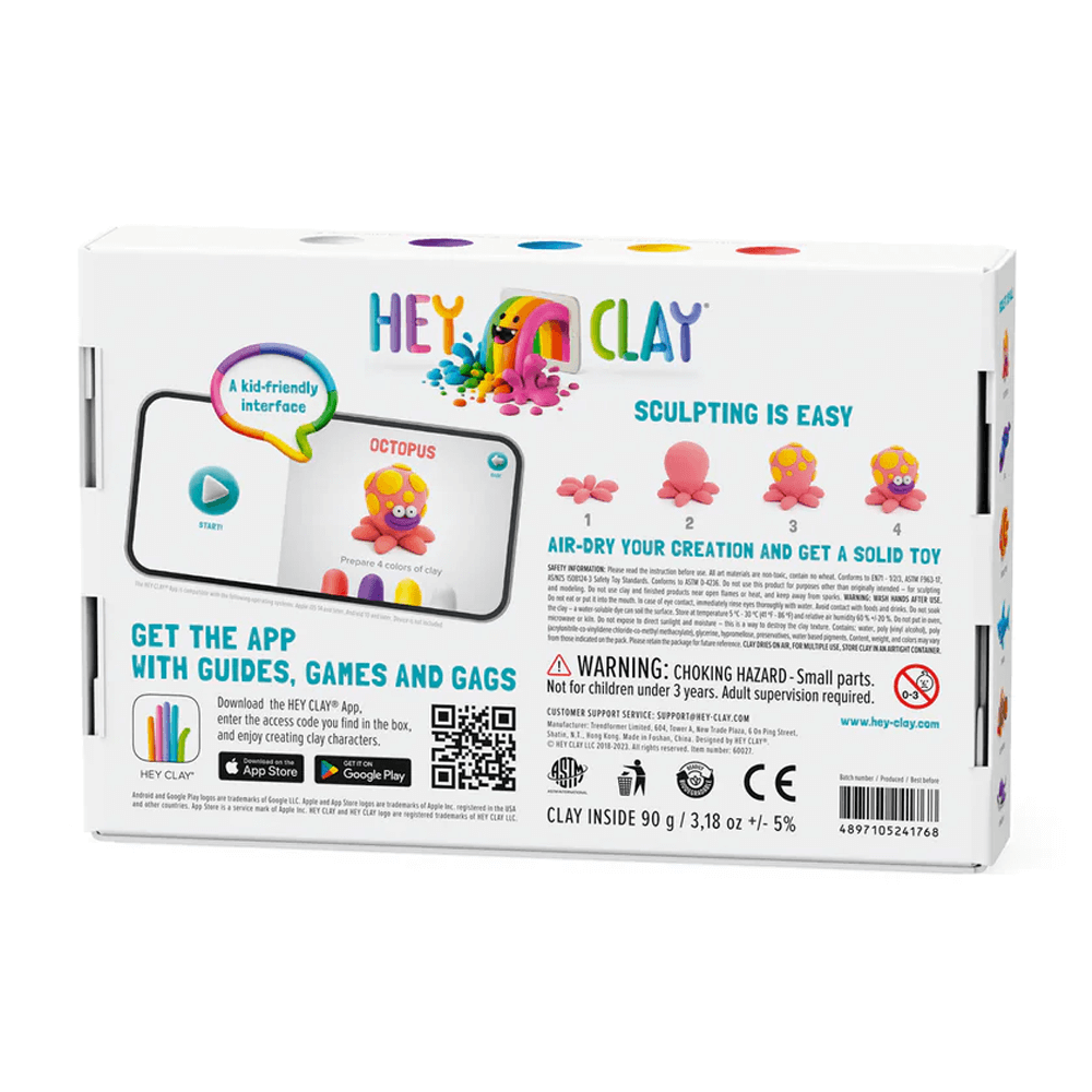 Hey Clay Ocean Medium Pack - Shark, Octopus, Stingray