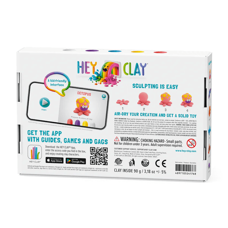 Hey Clay Ocean Medium Pack - Shark, Octopus, Stingray