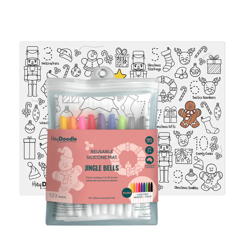 Hey Doodle Reusable Marker Playmat - Jingle Bells