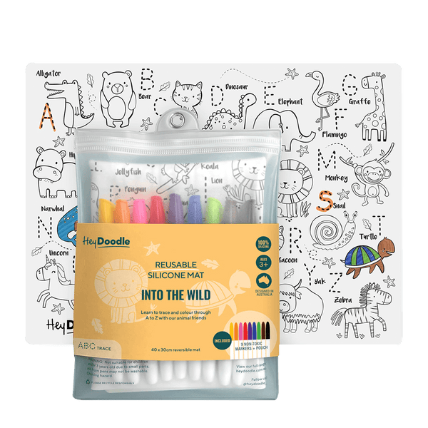 Hey Doodle Reusable Marker Playmat - Into The Wild