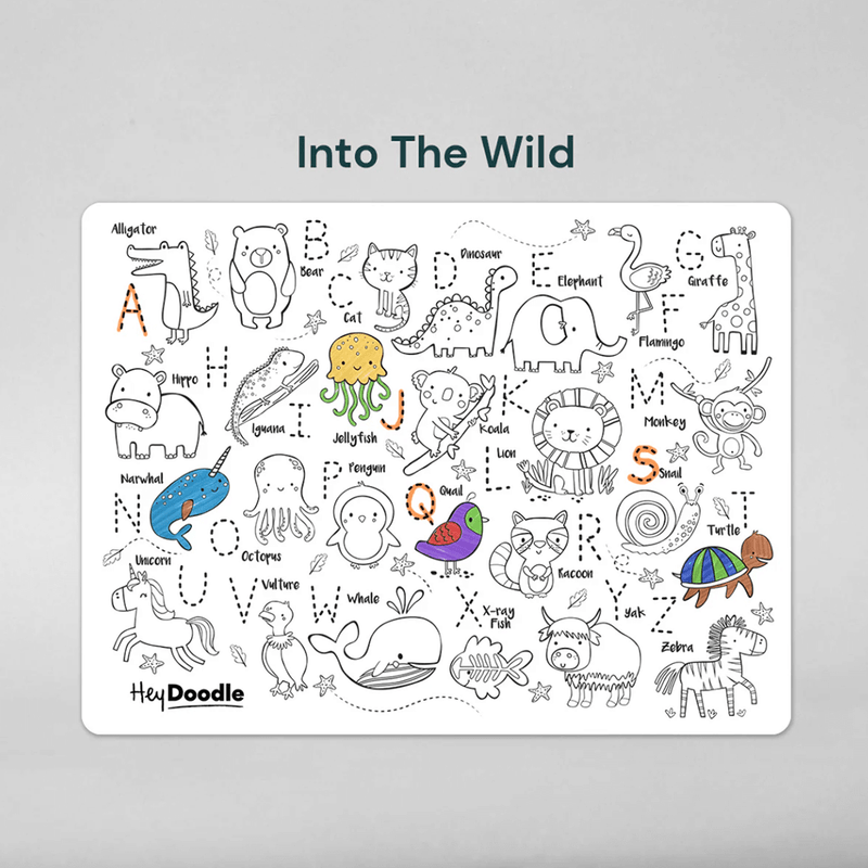 Hey Doodle Reusable Marker Playmat - Into The Wild