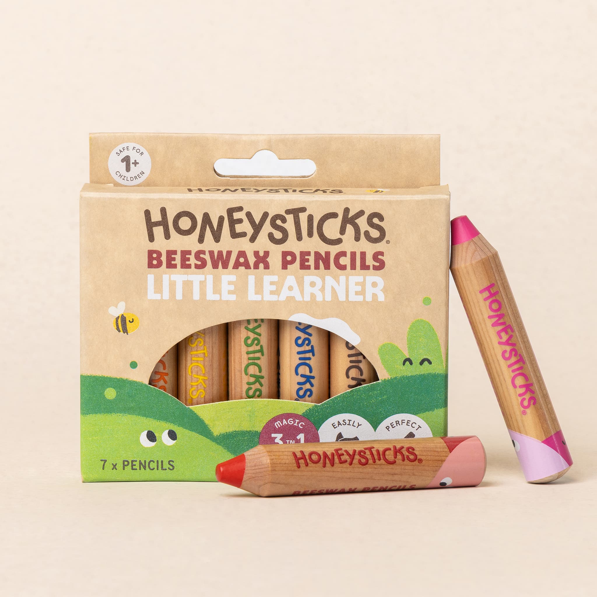 Honeysticks Magic 3-in-1 Beeswax Pencils Little Learners - 7pk