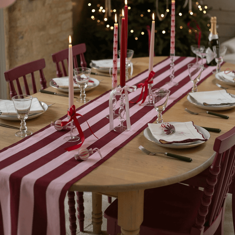 Avery Row Embroidered Bow Napkins, Set of 2 - Burgundy