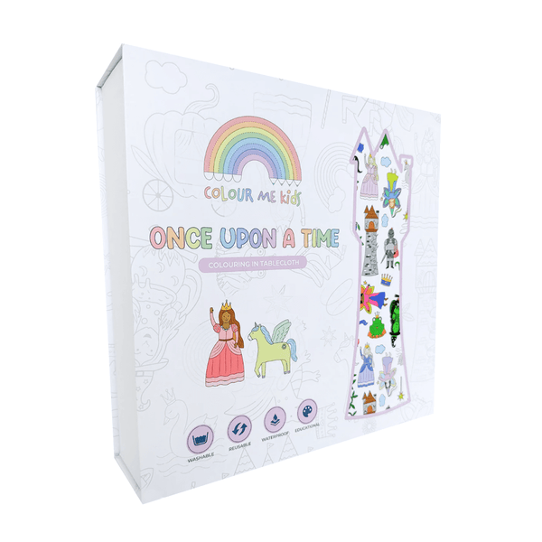 Colour Me Kids Reusable Colouring In Tablecloth Set - Once Upon A Time