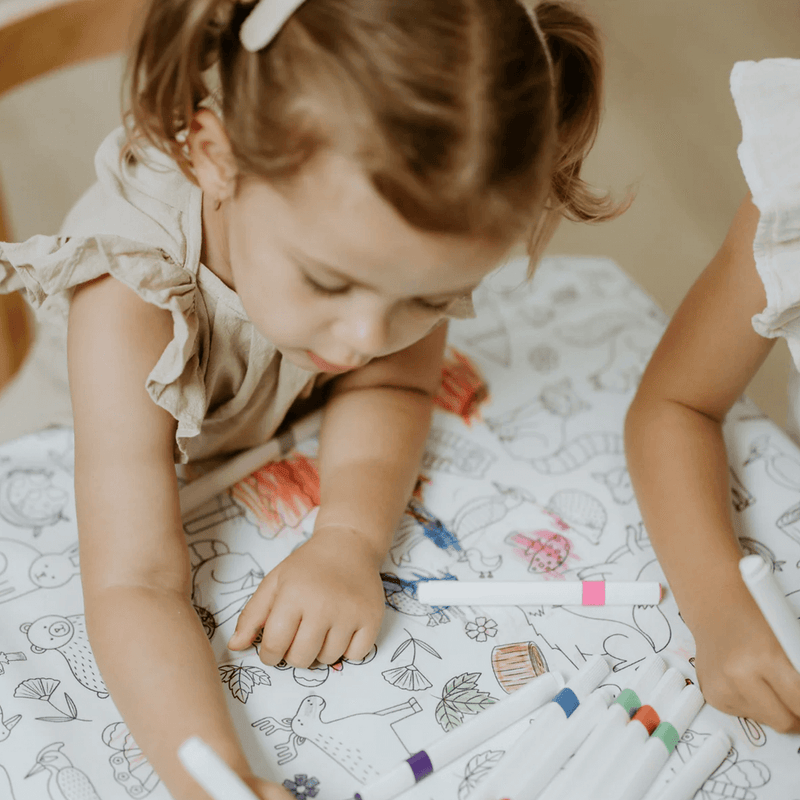 Colour Me Kids Reusable Colouring In Tablecloth Set - Once Upon A Time