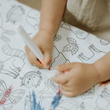 Colour Me Kids Reusable Colouring In Tablecloth Set - Once Upon A Time