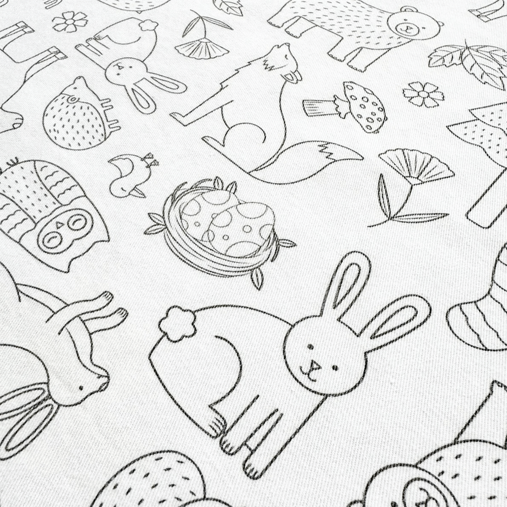 Reusable Colouring In Tablecloth Set - Woodland Wonders
