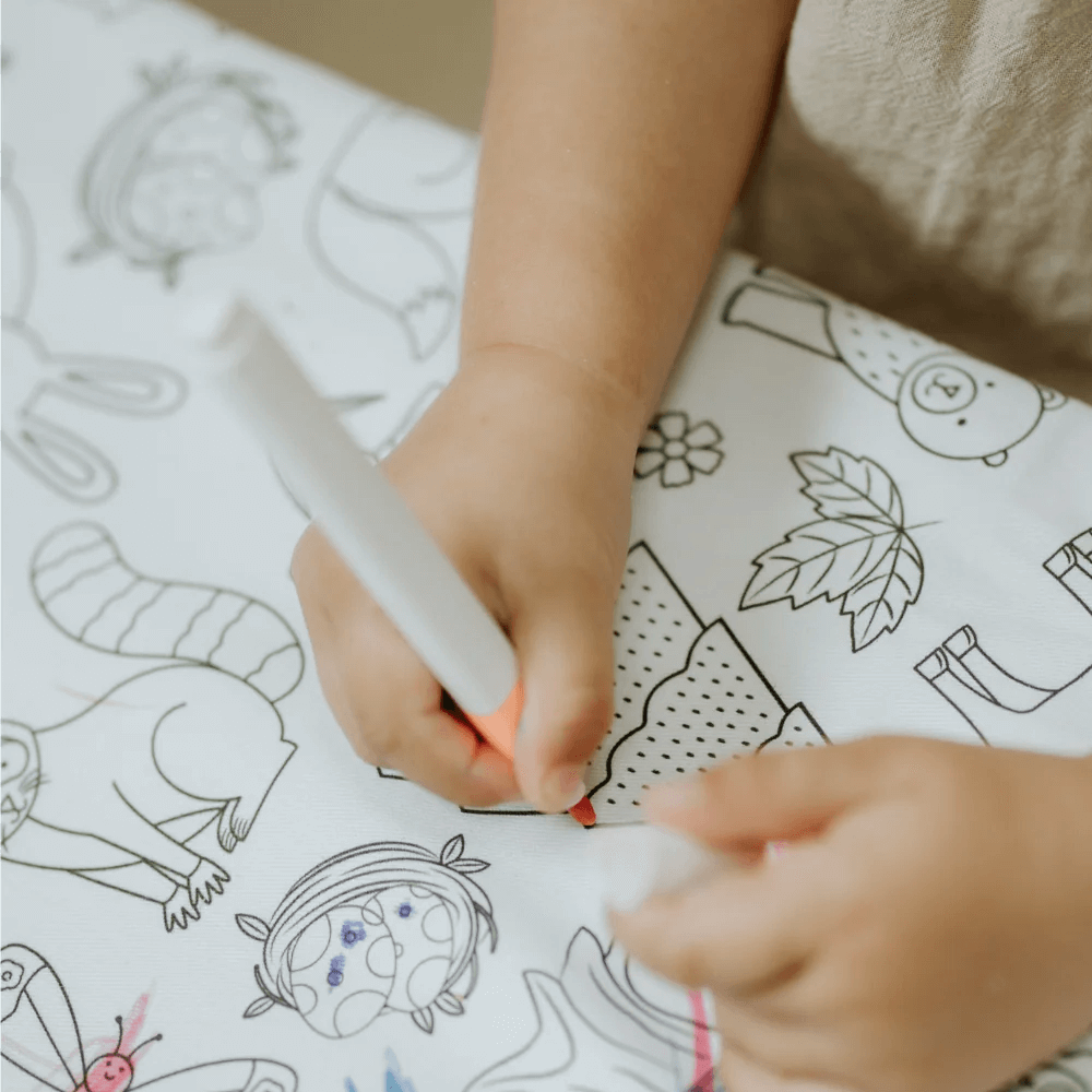 Reusable Colouring In Tablecloth Set - Woodland Wonders