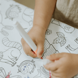 Colour Me Kids Reusable Colouring In Tablecloth Set - Woodland Wonders