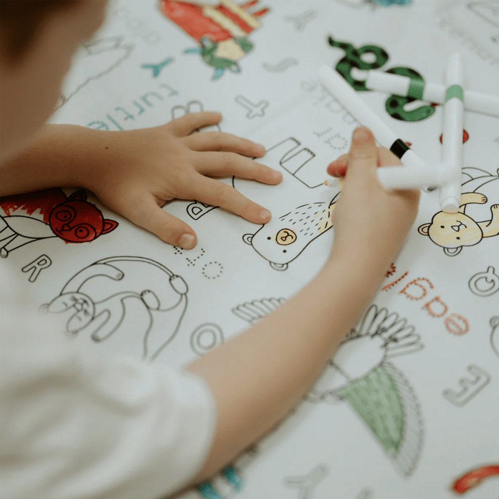 Reusable Colouring In Tablecloth Set - Woodland Wonders