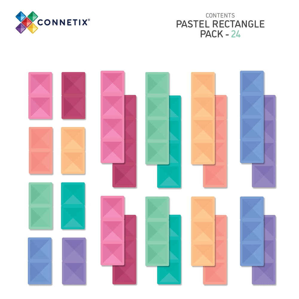 Connetix Pastel Rectangle Pack 24 pc