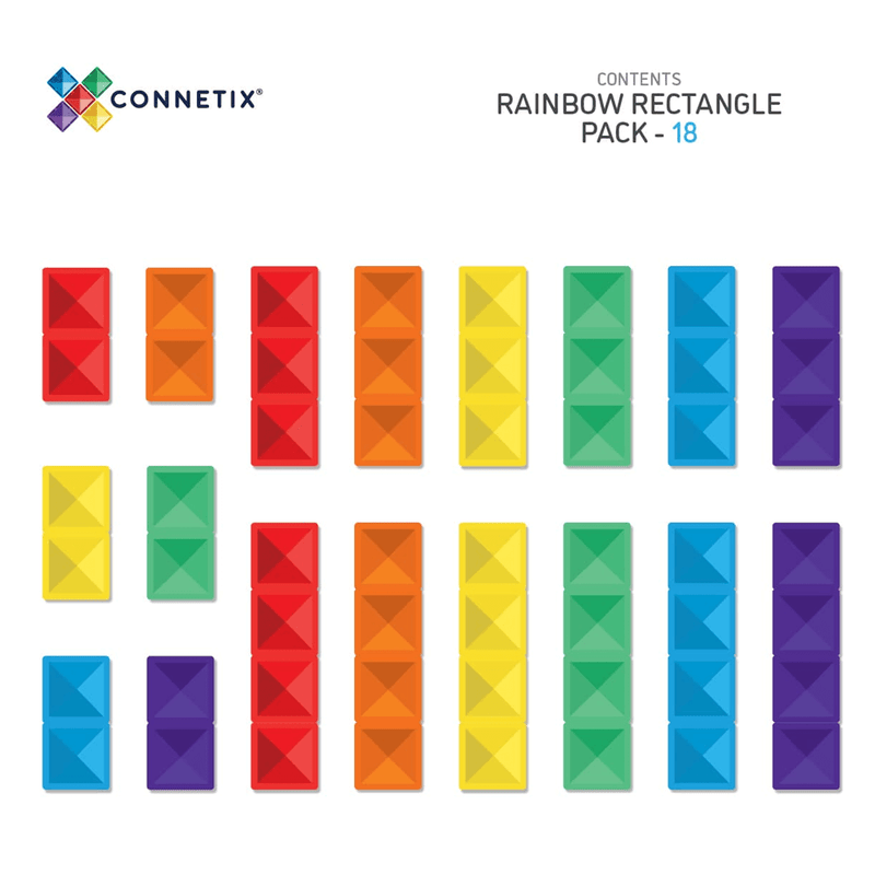 Connetix - Rainbow Rectangle Pack 18 pc