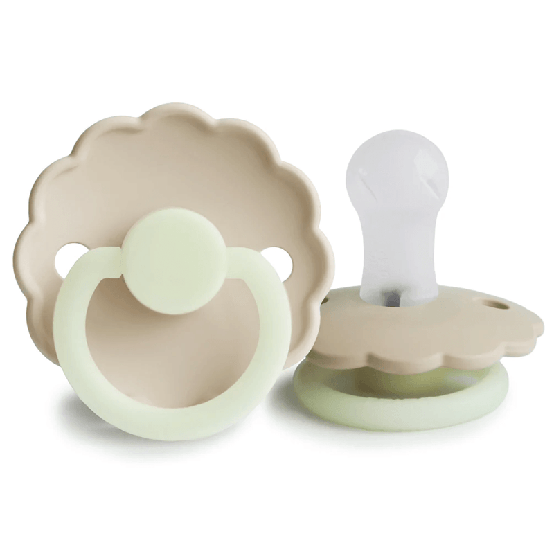 Frigg Pacifier - Silicone - Daisy Night Cream/Crossiant