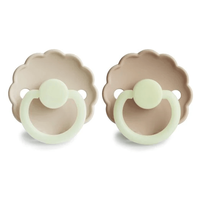 Frigg Pacifier - Silicone - Daisy Night Cream/Crossiant