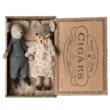 Maileg Grandma & Grandpa Mice in Cigarbox