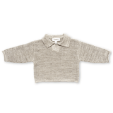 Open Knit Collar Pull Over - Wheat