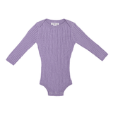 Grown Organic Ribbed Essential Bodysuit - Lilac