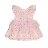 Huxbaby Cloud Bear Tiered Party Dress - Multi