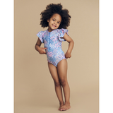 Huxbaby Garden Floral Frill Zip Swimsuit - Multi