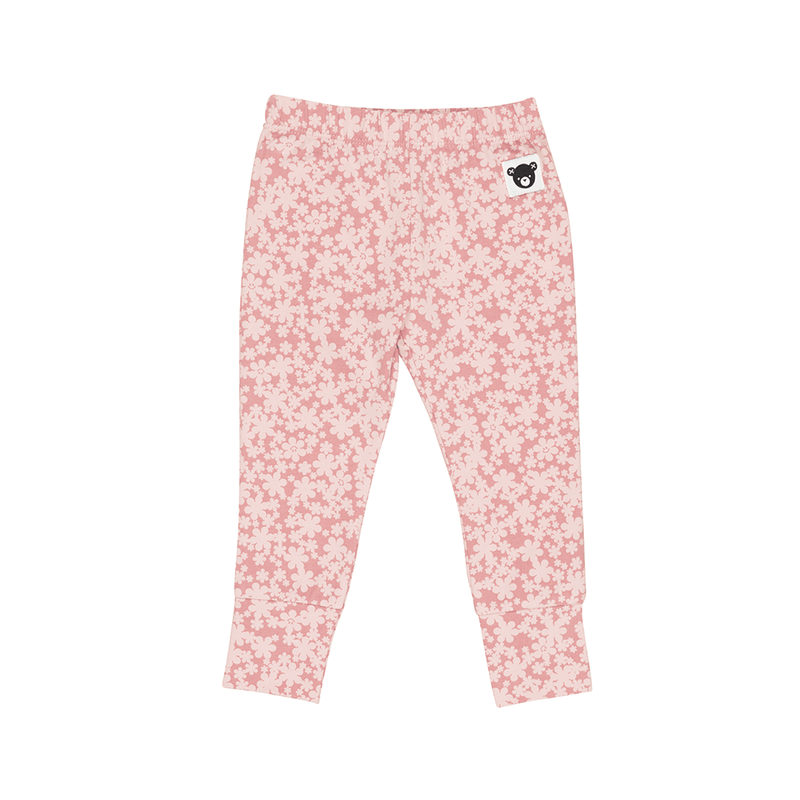 Huxbaby Smile Floral Legging - Dusty Rose