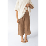 Illoura The Label - Essential Ribbed Knit Pants - Chocolate