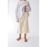 Illoura The Label - Essential Ribbed Knit Pants - Vanilla