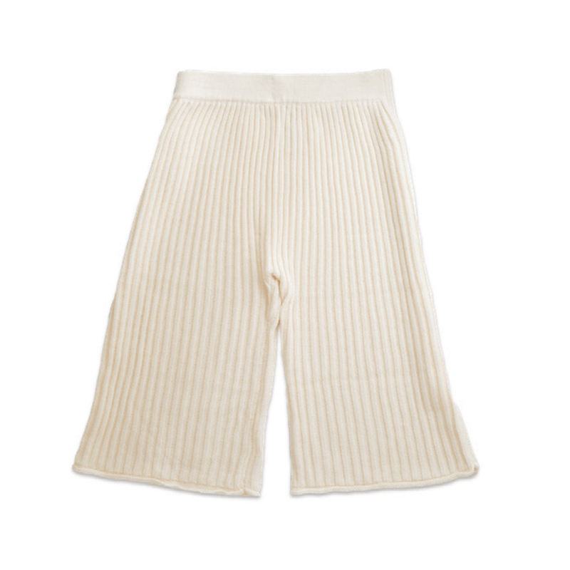 Illoura The Label - Essential Ribbed Knit Pants - Vanilla