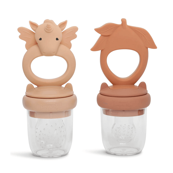Konges Sløjd Silicone Fruit Feeding Pacifier Unicorn - Rose Sand/Brown Clay