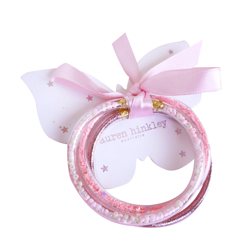 Lauren Hinkley Pink Glitter Elastic Bracelet (3 Set)