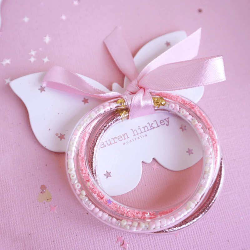 Lauren Hinkley Pink Glitter Elastic Bracelet (3 Set)