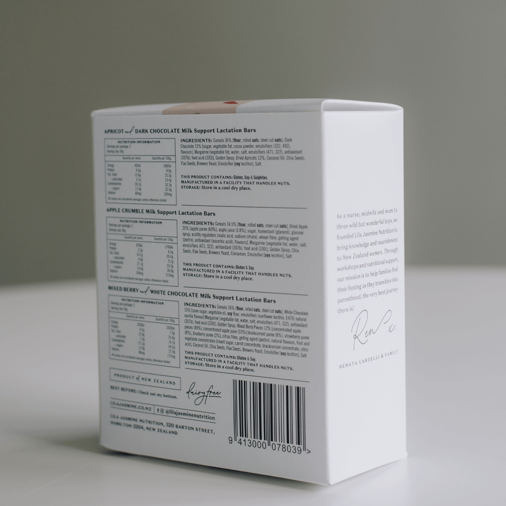 Lila Jasmine Lactation Bars - Mix Of Six