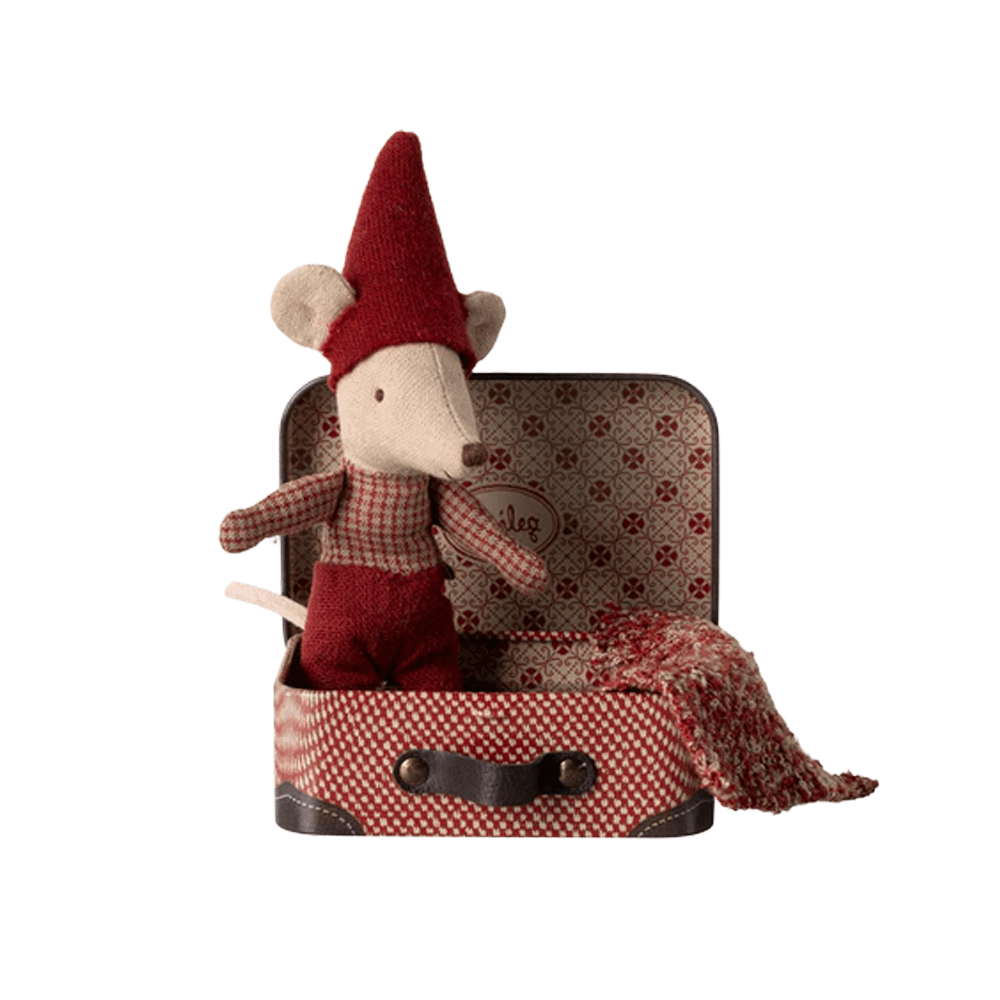 Christmas Mouse Baby In Suitcase