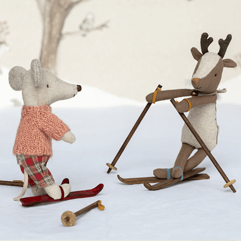 Maileg Winter Mouse with Ski Set - Big Sister