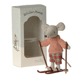 Maileg Winter Mouse with Ski Set - Big Sister