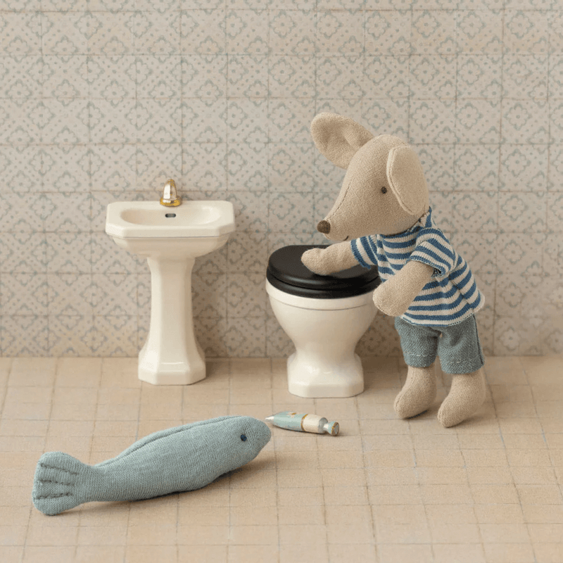 Maileg Bathroom Sink Mouse - Off White
