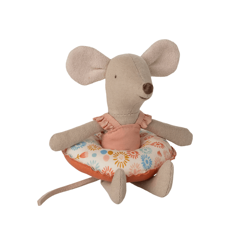 Maileg Beach Mouse Little Sister With Float Flower