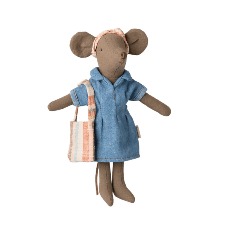 Maileg Denim Dress & Bag For Mum Mouse